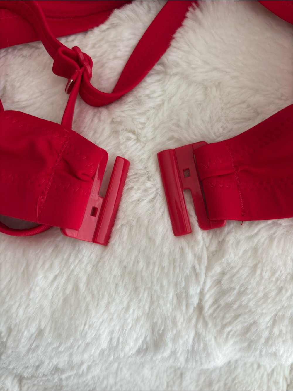 Pour Moi? Getaway Halter Underwire Swim Top in Red Size UK 36F/US 36G NEW Ruffle - Picture 7 of 13